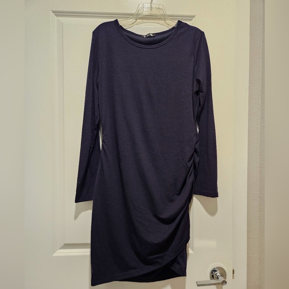 Navy Blue Long Sleeve Dress